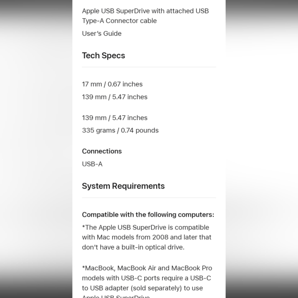 Apple USB SuperDrive - Picture 6 of 6